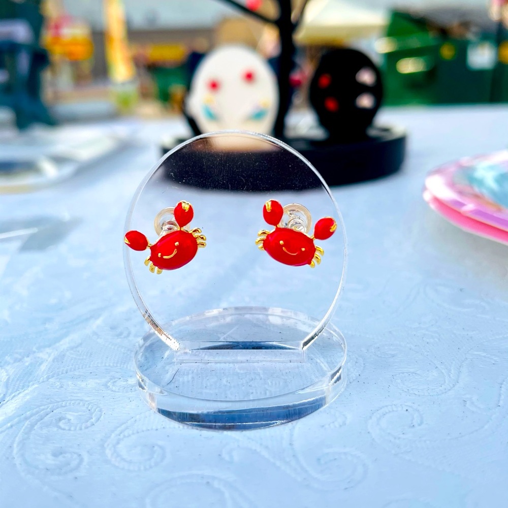 925silver, gold plated handmade cute earrings stud